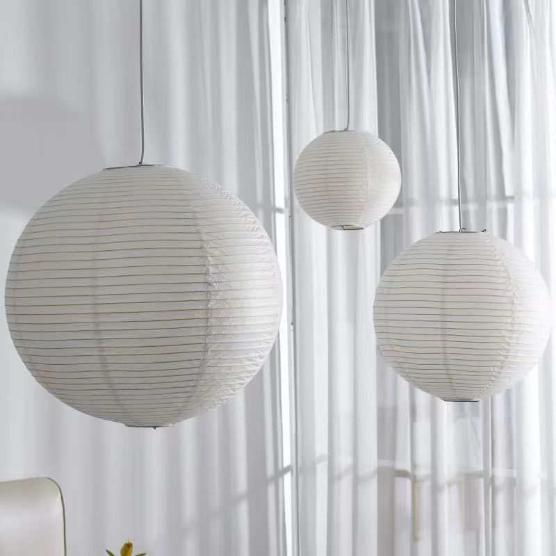 Creative Simplicity Living Room Orb Rice Paper Chandelier