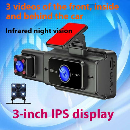 3 Lens Video Driving Recorder