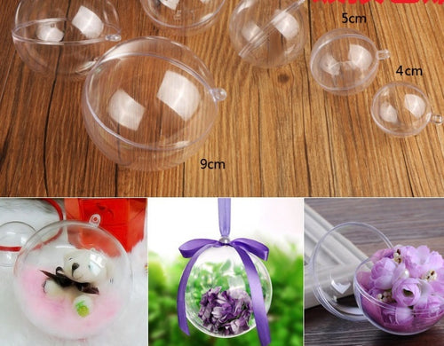 Transparent plastic ball hollow ball Christmas ball decoration hanging ball