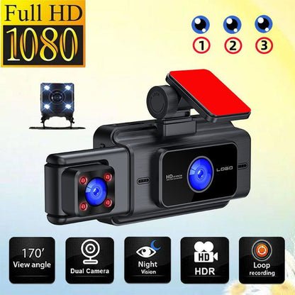 3 Lens Video Driving Recorder
